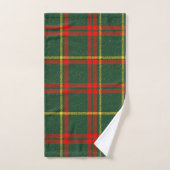 Rouge vert et or étincelant Noël Plaid (Serviette à main)