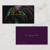 Rouge vert et violet Cartes de visite tourbillonné (Devant / Derrière)