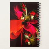 Rouge Vert Floral Moderne Art Abstrait Motif #02 (Dos)