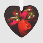 Rouge Vert Floral Moderne Art Abstrait Motif #02 (devant)