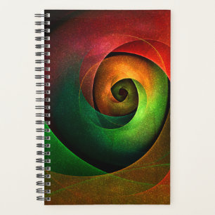 Rouge Vert Floral Moderne Art Abstrait Motif #21