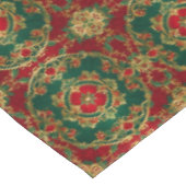 Rouge Vert Floral Nappe de Vacances Décoratives (Angle)