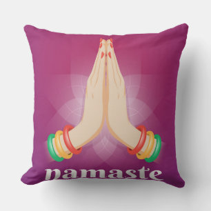 Rouge Vert Jaune Vin Namaste Oreiller
