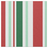 Rouge, vert, le blanc barre le tissu de Noël (fermé)