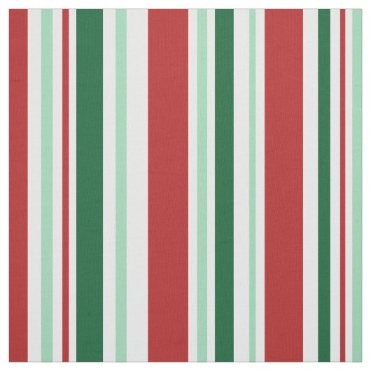 Rouge, vert, le blanc barre le tissu de Noël (Échantillon)