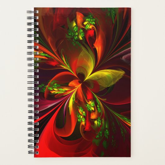 Rouge vert moderne Floral Abstrait Art Motif #05 (Devant)