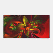 Rouge vert moderne Floral Abstrait Art Motif #05 (Recto)