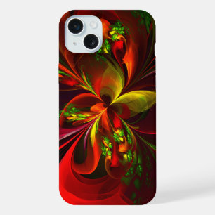 Rouge vert moderne Floral Abstrait Art Motif #05