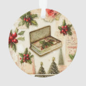 Rouge Vert Noël Fêtes rétro vintage (dos)