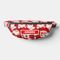 Rouge Vintage Père Noël Tartan Plaid Noël