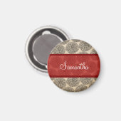 Rouge Vintage Zinnia Magnet (Recto/Verso)