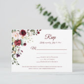 Rouge violet blanc vert Floral rouge dos RSVP (Debout devant)