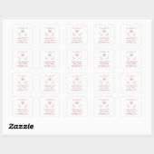 Rouge Whimsical Flourish Save Date Stickers (Feuille)