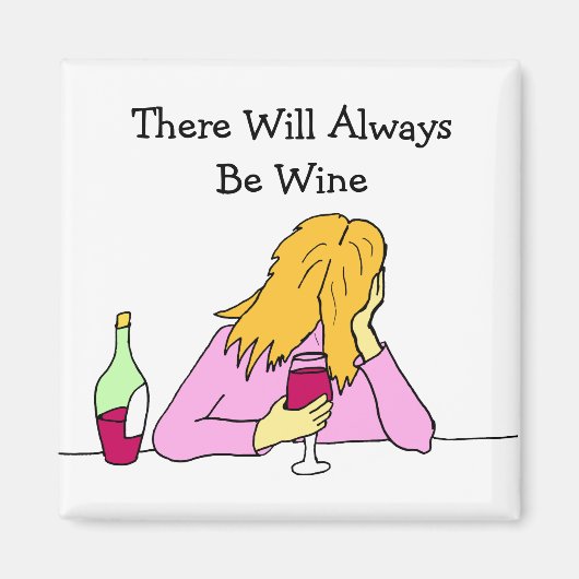 Rouge Wine Woman Magnet (Devant)