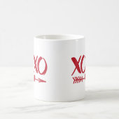 Rouge XOXO Coeur Flèche café Mug (Centre)