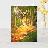 Rougeoyer à l'anneau de féerie - carte de voeux (Fleur jaune)