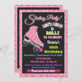 Rougeoyez dans les invitations de patinage de (Devant / Derrière)