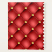 Rouges Diamant Tufté Tufted Custom Text Planner (Dos)