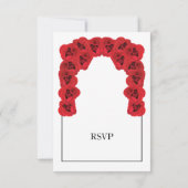 Rouges Rustiques Options de repas Noces Cartes RSV (Dos)