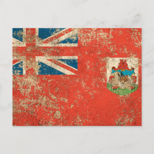 Rough Aged Bermuda Flag Briefkaart