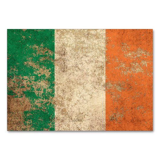 Rough Aged  Ierse vlag Kaart (Voorkant)