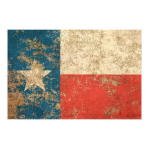 Rough Aged  Texas Flag