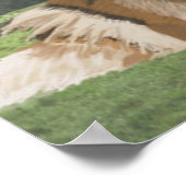 Rough Collie against Yorkshire Dales Poster (Hoek)