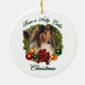 Rough Collie Cadeaux de Noël Ornements (Dos)