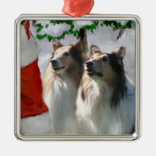 Rough Collie Cadeaux de Noël Ornements