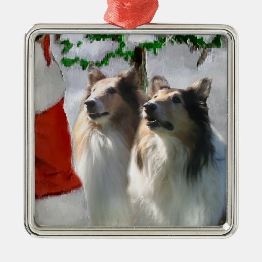 Rough Collie Cadeaux de Noël Ornements (Devant)