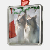 Rough Collie Cadeaux de Noël Ornements (Gauche)