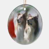 Rough Collie Cadeaux de Noël Ornements (Gauche)