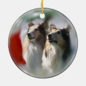Rough Collie Cadeaux de Noël Ornements (Dos)