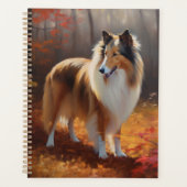 Rough Collie dans l'automne Leaves automne Inspire (Devant)