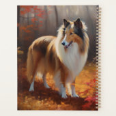 Rough Collie dans l'automne Leaves automne Inspire (Dos)
