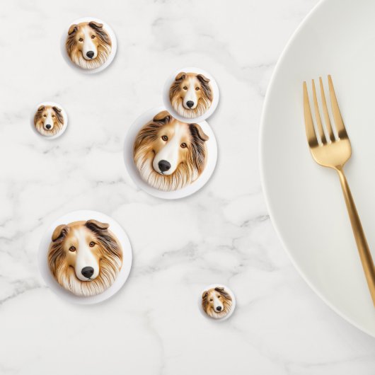 Rough Collie Dog 3D geïnspireerd Confetti (Groep)