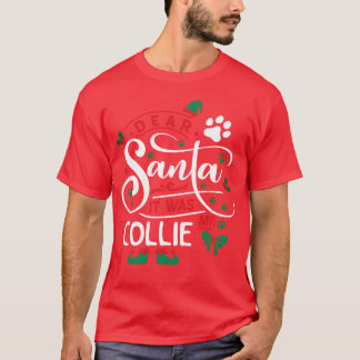 Rough Collie Dog Christmas Hondenras vrienden vint T-shirt