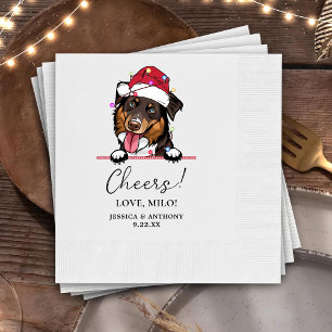 Rough Collie Dog gepersonaliseerd Cheers servetten