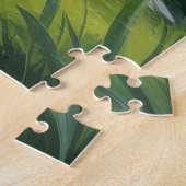 Rough Collie Dog Spring Bloemen Schilderen Legpuzzel (Zijkant)