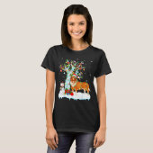 Rough Collie Dog Xmas Tree Lighting Rough Collie C T-shirt (Voorkant volledig)
