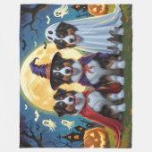 Rough Collie Dogs Pumpkin Halloween Grappig Fleece Deken (Voorkant)