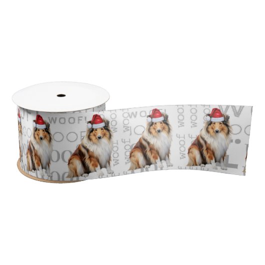 Rough Collie Funny Santa Dog Kerstmis Lint (Spoel)