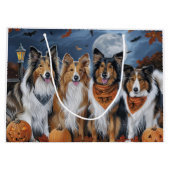 Rough Collie Halloween Spooky Groot Cadeauzakje (Achterkant)