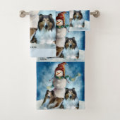 Rough Collie Kerstmis Bad Handdoek (Insitu)