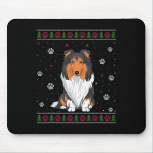 Rough Collie Kersttrui Xmas Huisdier Hond Muismat
