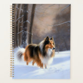 Rough Collie Laisser Neige Noël (Devant)