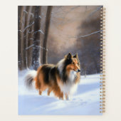 Rough Collie Laisser Neige Noël (Dos)
