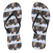 Rough Collie liet het sneeuwen Kerstmis Teenslippers (Voetbed)