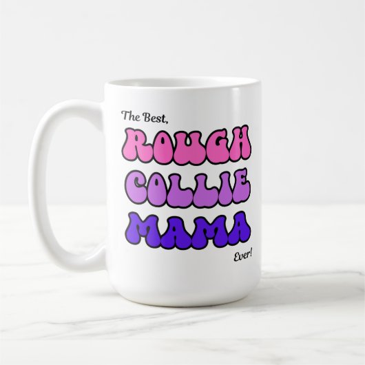 Rough Collie Mama Mug (Gauche)