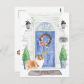 Rough Collie Moving Announcement Briefkaart (Voorkant / Achterkant)